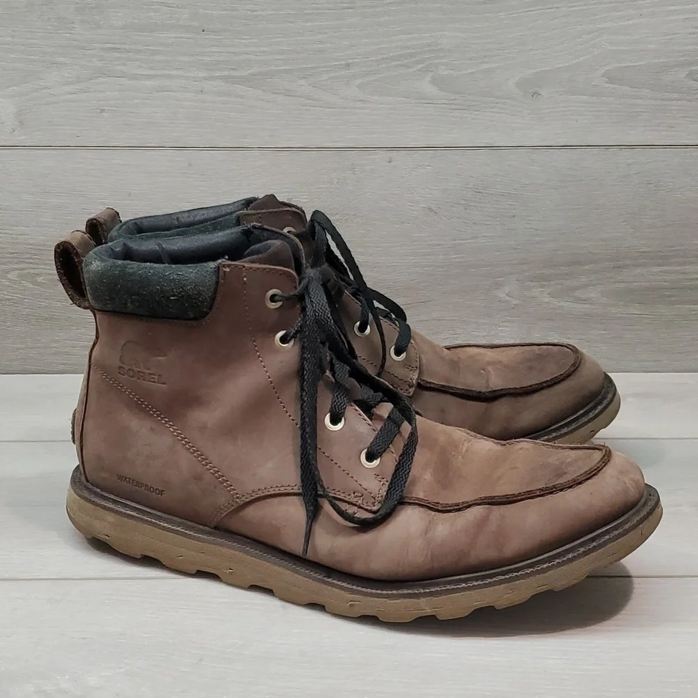 Sorel Mens Madson moc toe Leather High Top Sneakers Boots shoes sz 12